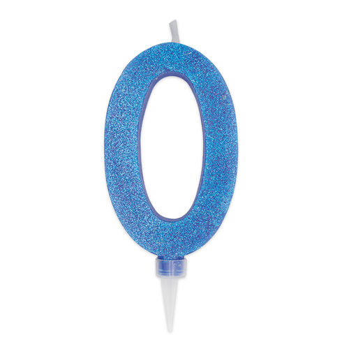 Candelina Sweety Maxi Blu Glitter Numero 0