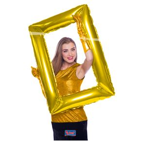 Palloncino Mylar Super Shape "Cornice Selfie" Oro forma Cornice