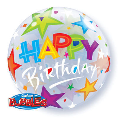 Palloncino Qualetex - Bubbles - Happy Birthday 56 cm
