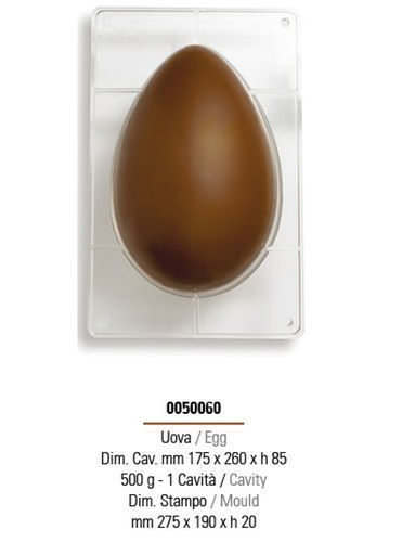 Stampo per Uovo di Cioccolato 500 gr 1 Cavità