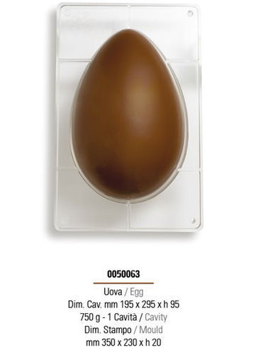 Stampo per Uovo di Cioccolato 750 gr 1 Cavità