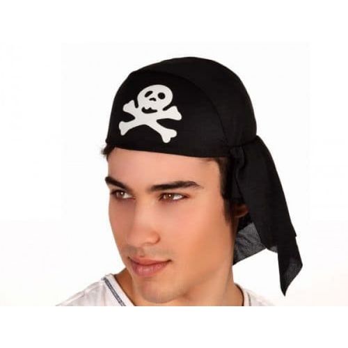 Cappello Nero Pirata con Teschio Adulto Taglia UNICA