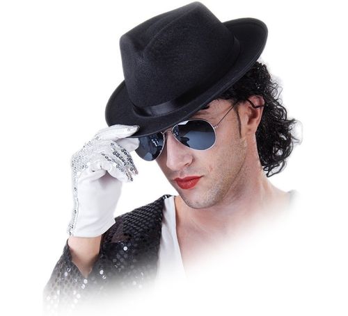 Set Re del Pop Cappello+Guanti glitter+Occhiali - Michael Jackson