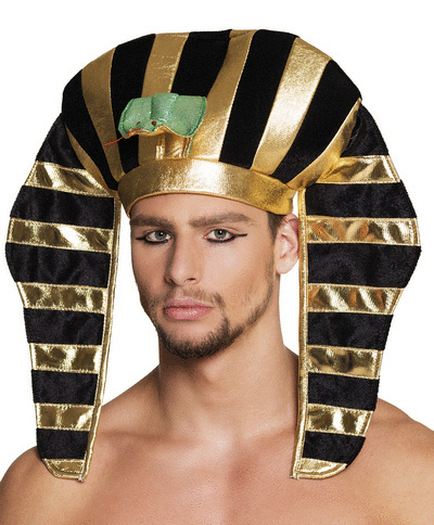 Copricapo Faraone Egiziano Oro e Nero