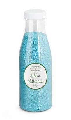 Bottiglia Sabbia Azzurra Glitterata 950 gr
