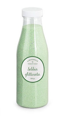 Bottiglia Sabbia Menta Glitterata 950 gr