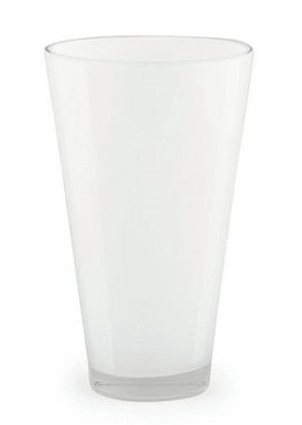 Vaso Conico Bianco Ø 15 cm h 25 cm