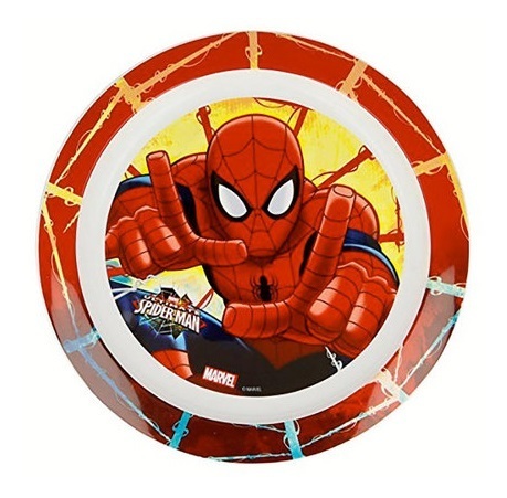 Piatto Piano in plastica 22 cm Spiderman