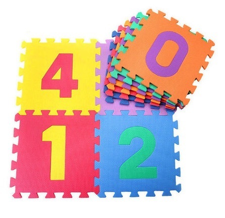 Tappetino in EVA Numeri Puzzle 30x30 cm 10 pz
