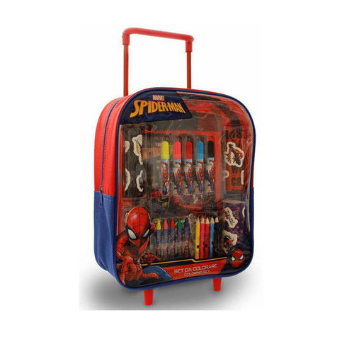 Trolley Spiderman trasparente con accessori