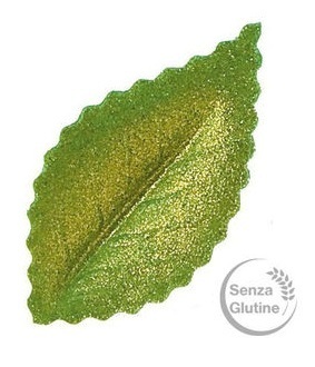 Foglie in Cialda Verde Metal 4,2 cm 40 pz