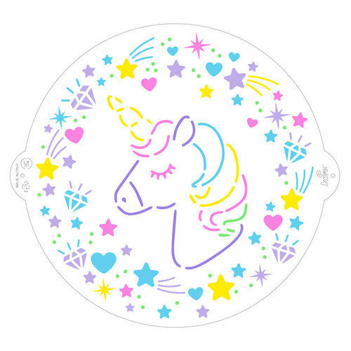 Stencil a forma di Unicorno diam 25 cm