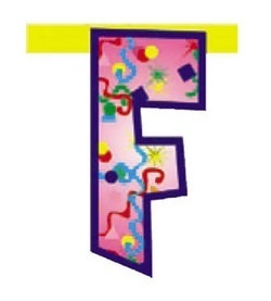 Lettera Componibile Fantasia Lux 20 cm - F