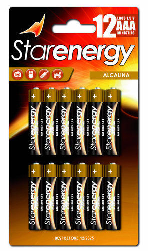 12 Batterie Ministilo AAA 1,5 V Alcaline