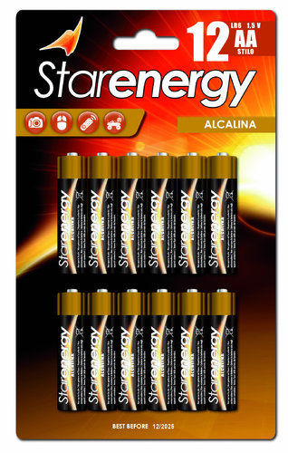 12 Batterie Stilo AA 1,5 V Alcaline