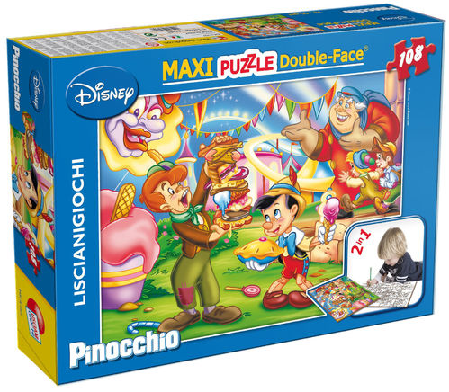 Puzzle Doppia Faccia Super Maxi 108 pz Pinocchio