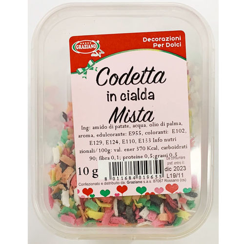Codetta in Cialda Multicolore 10 gr