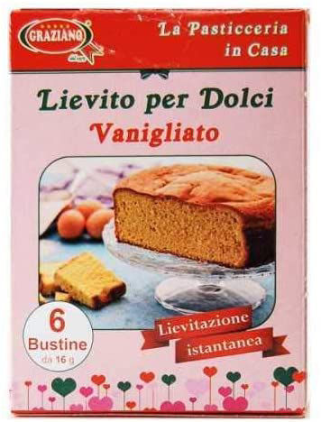Lievito per dolci Vanigliato 6 Bustine da 16 gr