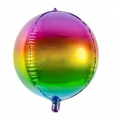 Palloncino Mylar Sfera 16'' 40 cm Rainbow/Arcobaleno