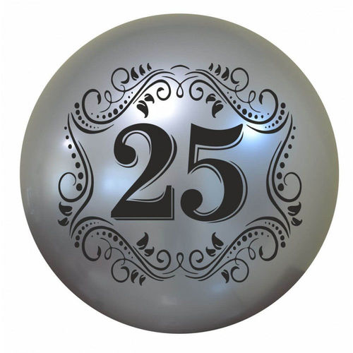 Palloncino Bubble Chrome 24'' 61 cm Argento con stampa 25