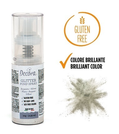 Spray Colorante Pump Glitterato Argento 10 gr