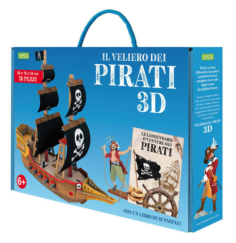Puzzle il Velerio 3D e Libro Le Leggendarie Avventure dei Pirati