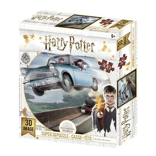 Puzzle Lenticolare 300 pz Harry Potter Auto Weasley Volante