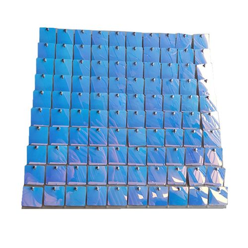 50 Pannelli Backdrop Paillettes Azzurro Iridescente 30x30 cm