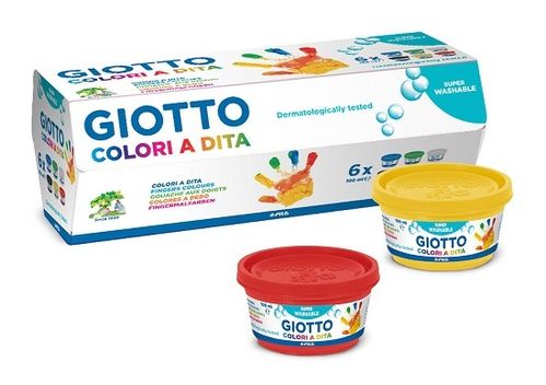 Giotto Colori a Dita 100 ml 6 Barattoli