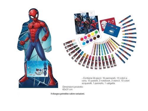 Maxi Set Sagomato Spiderman con Colori e Accessori