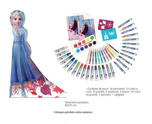 Maxi Set Sagomato Frozen con Colori e Accessori