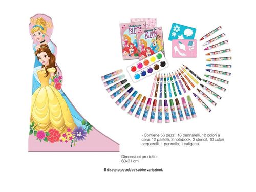 Maxi Set Sagomato Principesse Disney con Colori e Accessori