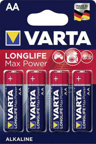 Batterie Varta Longlife Max Power Stilo AA conf da 4 pz