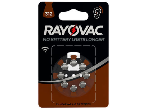 Batterie Rayovac Acustica 1,45V 312 PR41 conf da 8 pz