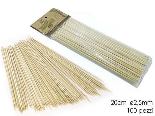 Set 100 Spiedini Bamboo 20 cm