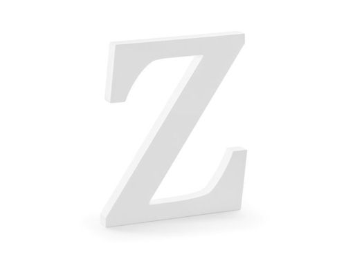 Lettera Z in legno bianca 17x20 cm