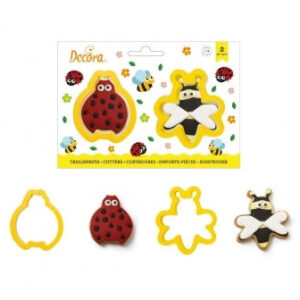 Set 2 Tagliapasta Coccinella e Ape in plastica