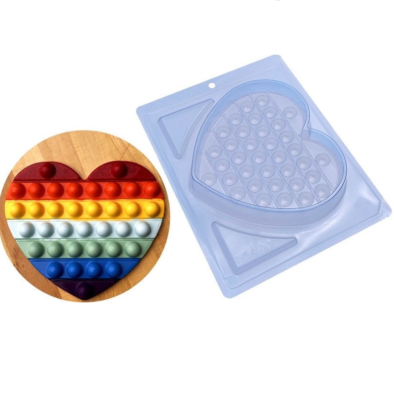 Stampo pop it cuore in plastica
