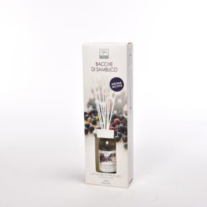 Diffusore di essenza con bacchetti 125 ml Bacche di Sambuco