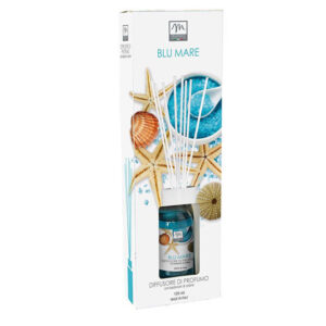 Diffusore di essenza con bacchetti 125 ml Blu Mare
