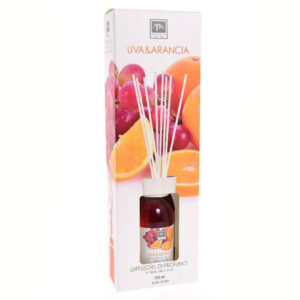 Diffusore di essenza con bacchetti 125 ml Uva e Arancia