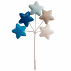 Decorazione per torta in plastica Ciuffo di palloncini a stelle