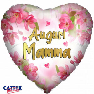 Palloncino Mylar 18” 45 cm forma cuore Festa della Mamma