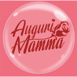 Palloncino Bubble Trasparente 18” 45 cm Auguri Mamma