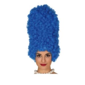 Parrucca Blu Riccia 40 cm