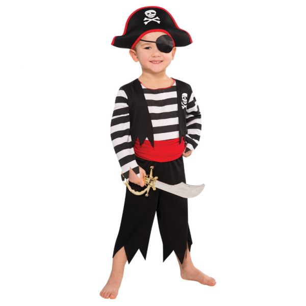 Costume Bambino Pirata Taglia 3/4 Anni
