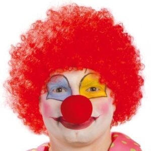 Parrucca Riccia da Clown Rossa
