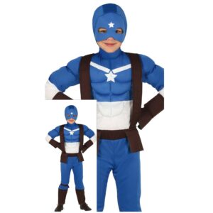 Costume Capitano Supereroe 10/12 anni