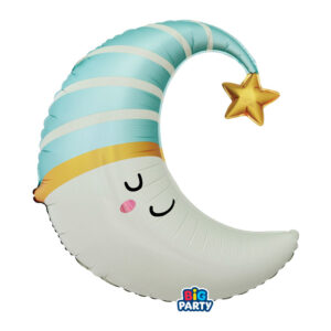 Palloncino Mylar 63×71 cm Baby Luna Light Blue